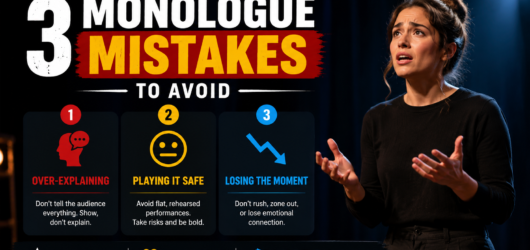 What 3 monologue mistakes to avoid when performing a monologue?